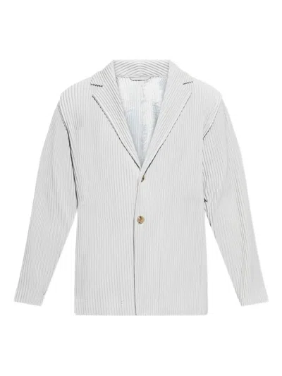 ISSEY MIYAKE PLEATED SINGLE-BREASTED BLAZER