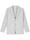 Issey Miyake Pleated Single-breasted Jacket In Grey