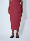 Issey Miyake Lamp Shade Midi Skirt In Pink