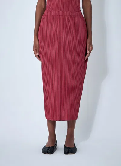 Issey Miyake Pleated Skirt In Pink