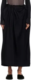 Issey Miyake Black Entwine Maxi Skirt In Black