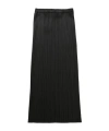 Issey Miyake Pleated Straight Skirt In Black