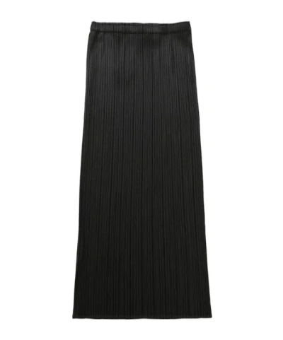 Issey Miyake Pleated Skirt In Black