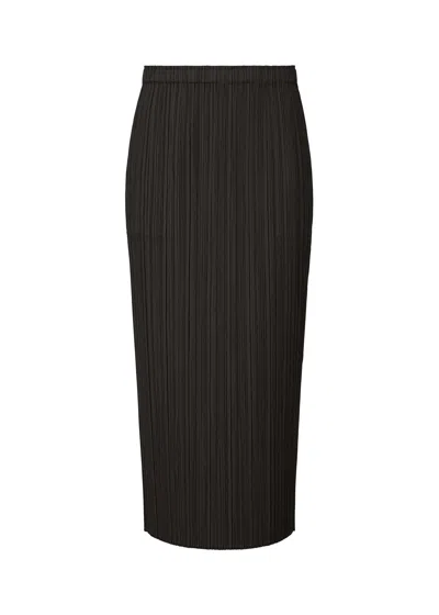Issey Miyake Pleated Skirt In Black