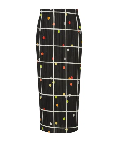 Issey Miyake Pleated Skirt In Black