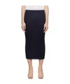 Issey Miyake Navy June New Colorful Basics 4 Midi Skirt In Blue