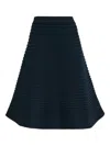 Issey Miyake Pleated Skirt In Blue