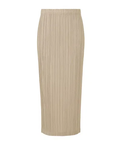 Issey Miyake Pleated Skirt In Brown