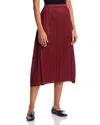 Issey Miyake Pleated Skirt In Burgundy