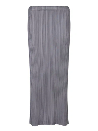 Issey Miyake Pleated Skirt In Grey