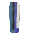 Issey Miyake Pleats Please  Women Pleated Printed Long Skirt In Multi
