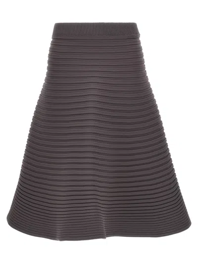 Issey Miyake Pleated Skirt Skirts In Grey