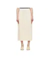 Issey Miyake Thicker Bottoms 1 Pleated Skirt In White