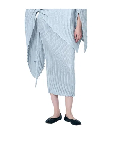 Issey Miyake Pleated Skirts In Blue