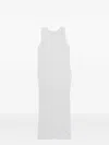 Issey Miyake Pleated Sleeveless Maxi Dress In Gray