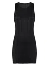 Issey Miyake Navy New Colorful Basics 4 Midi Dress In Black