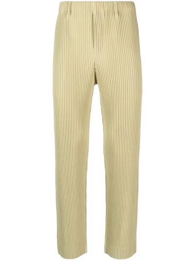 ISSEY MIYAKE PLEATED SLIM-CUT TROUSERS