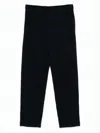 Issey Miyake Elastic Waist Pleated Polyester Trousers In Black