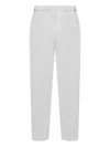 Issey Miyake Pleated Trousers With Elasticated Waistband And Ribbed Texture