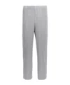 Issey Miyake Pleated Straight-leg Trousers In Gray