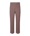 Issey Miyake Pleated Straight-leg Trousers In Brown