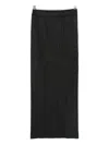 Issey Miyake Pleated Straight Skirt In Black