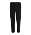 Issey Miyake Ns Black Pleated Belt Loops Tapered Leg Relaxed-fit Knitted Trousers In Black