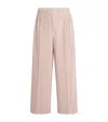 Issey Miyake High-waisted Pleated Trousers With Straight Leg Silhouette In Pink