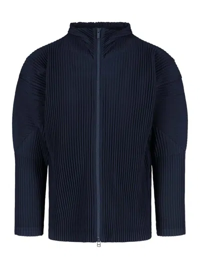 Issey Miyake Pleated Sweatshirt In Blue