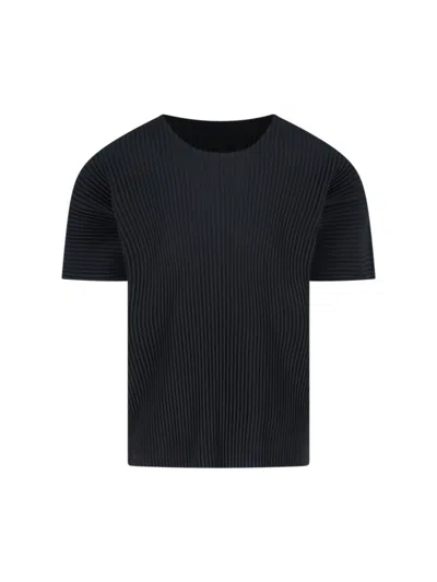 ISSEY MIYAKE PLEATED T-SHIRT - BLACK