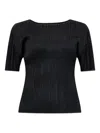 Issey Miyake Pleated T-shirt In Black