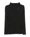 Issey Miyake Pleated T-shirt In Black