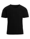 Issey Miyake Textured Pleated T-shirt With Classic Crewneck In Black
