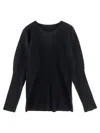 Issey Miyake Pleated T-shirt In Black