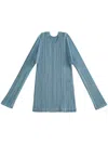 Issey Miyake Long-sleeved Blouse In Blau