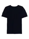 Issey Miyake Textured Pleated T-shirt With Classic Crewneck In Blue