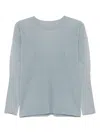 Issey Miyake Pleated T-shirt In Blue