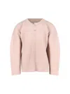 Issey Miyake Pleated Long Sleeves T-shirt In Pink