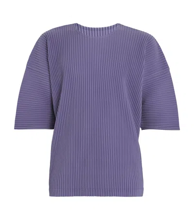 Issey Miyake Pleated T-shirt In Purple