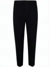 Issey Miyake Pleated Tapered Fit Casual Pants With Elastic Waistband In Black