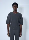 Issey Miyake Pleated Top In Blue