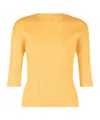 Issey Miyake Pleated Top In Apricot