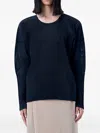 Issey Miyake Pleated Top In Black