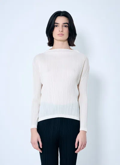 Issey Miyake Off-white Monthly Colors December Top