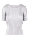 Issey Miyake Pleated Top In White