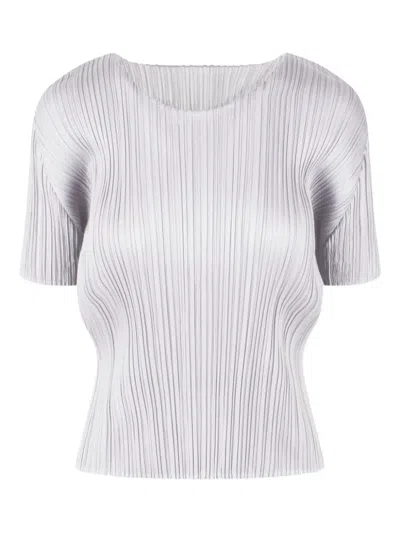 Issey Miyake Pleated Top In White