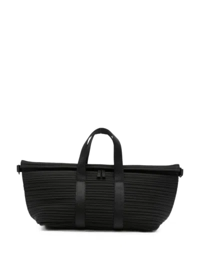 Issey Miyake Pleated Tote Bag In Black