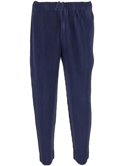 Issey Miyake Pleated Trouser In Blue