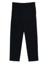 Issey Miyake Straight Ribbed Texture Trousers With Elastic Waistband In Black