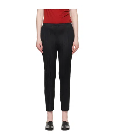 Issey Miyake Pleated Trousers In Black